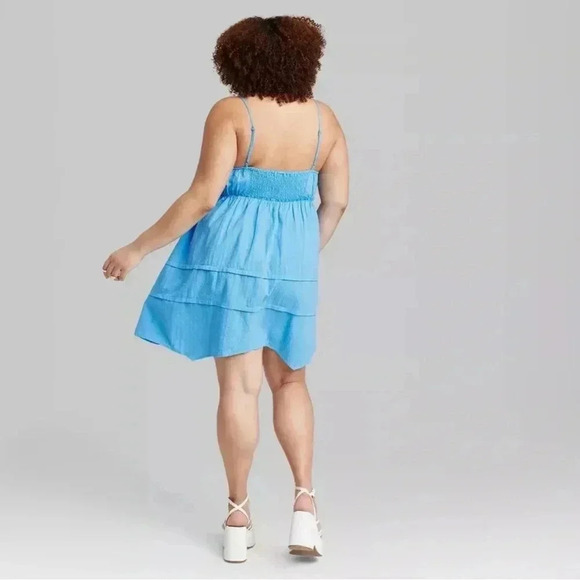 Wild Fable Women's Flip Flop Mini Dress Blue Size XL - Picture 2 of 12